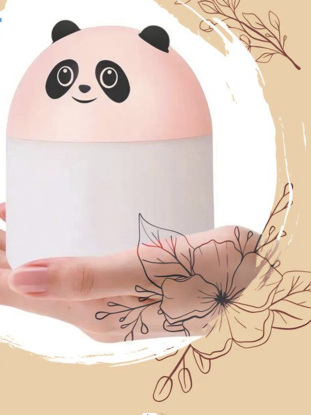 دستگاه بخور سرد مینی طرح پاندا humidifier چراغ دار 250ml